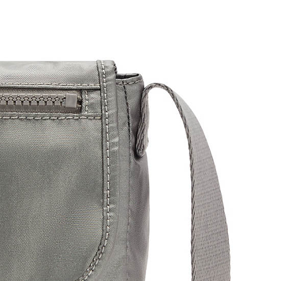 Bolsos Mini Kipling Sabian Metallic Crossbody Grises | MX 1347EB